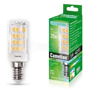 Лампа светодиодная LED4-S105/845/E14 4Вт 220В Camelion 13156