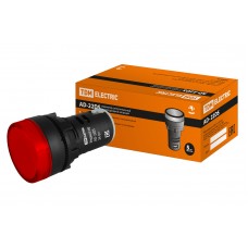 Лампа AD-22DS(LED)матрица d22мм красный 24В AC/DC TDM