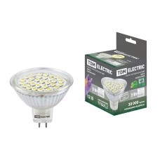 Лампа светодиодная MR16-5 Вт-12 В -3000 К–GU 5,3 SMD TDM