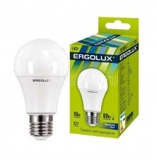 Лампа светодиодная LED-A60-10W-E27-6500K грушевидная ЛОН 172-265В Ergolux 12879