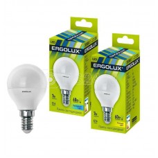 Лампа светодиодная LED-G45-7W-E14-4500K 172-265В "Шар" Ergolux 12144