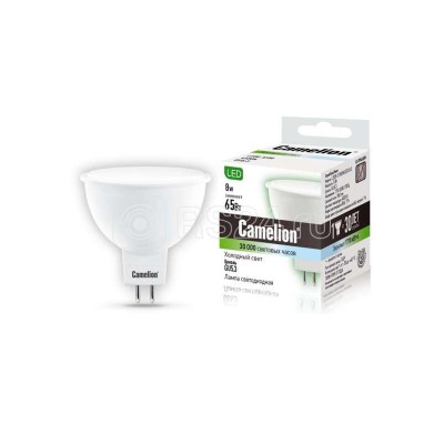 Лампа светодиодная LED8-S108/845/GU5.3 8Вт 220В Camelion 12872