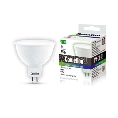 Лампа светодиодная LED8-S108/865/GU5.3 8Вт 220В Camelion 12873