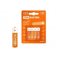 Элементы питания LR03 AAA Alkaline 1,5V BP-4 TDM