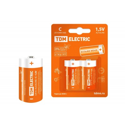 Элемент питания LR14 C Alkaline 1,5V BP-2 TDM