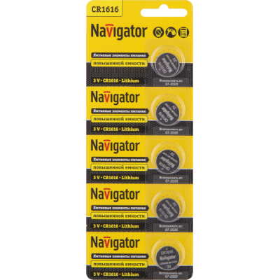 Элемент питания Navigator 94 779 NBT-CR1616-BP5