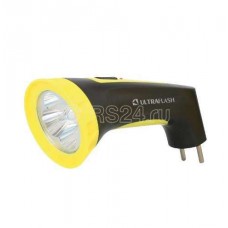 Фонарь LED 3804M (аккум. 220В черн./жел. 4 LED SLA пласт. коробка) Ultraflash 12867