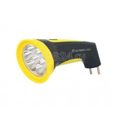 Фонарь LED 3807M (аккум. 220В черн./жел. 7 LED 2 режима SLA пласт. коробка) Ultraflash 12868