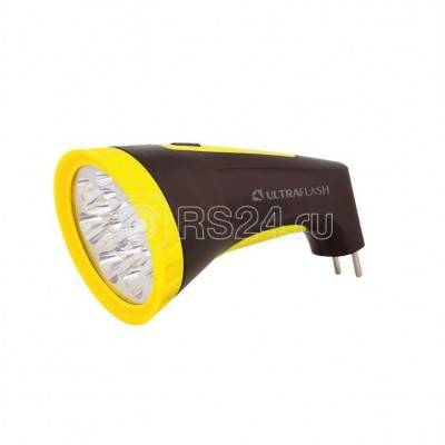 Фонарь LED 3815M (аккум. 220В черн./жел. 15 LED 2 режима SLA пласт. коробка) Ultraflash 12869