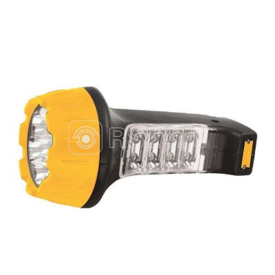 Фонарь LED3818 (аккум 220В черн./жел. 7+8 LED 2 режима SLA) Ultraflash 10973