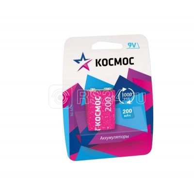 Аккумулятор 6F22 200мА.ч 1BL (блист.1шт) Космос KOCNI-MH6F22(200mAh)