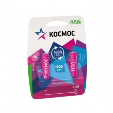 Аккумулятор R03 NI-MH 1100мА.ч (блист.2шт) Космос KOCR03NIMH(1100MAH)