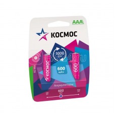 Аккумулятор R03 Ni-MH 600мА.ч (блист.2шт) Космос KOCR03NIMH(600MAH)