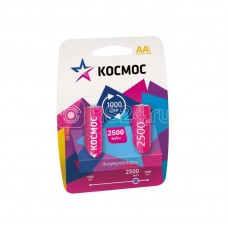 Аккумулятор R6 NI-MN 2500мА.ч BP-2 (блист.2шт) Космос KOCR6NIMH2500MAH2BL