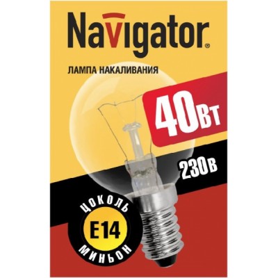 Лампа Navigator 94 314 NI-C-40-230-E14-CL (КНР)