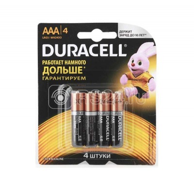 Элемент питания алкалиновый LR MN 2400/LR03 Basic BP-4 (блист.4шт) Duracell Б0014046/Б0026813