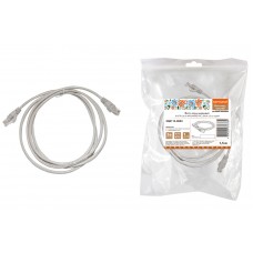 Патч-корд народный U/UTP Cat 5e 4PR 24AWG PVC, литой 1,5 м, серый