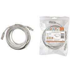 Патч-корд народный U/UTP Cat 5e 4PR 24AWG PVC, литой 7 м, серый