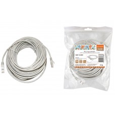 Патч-корд народный U/UTP Cat 5e 4PR 24AWG PVC, литой 15 м, серый