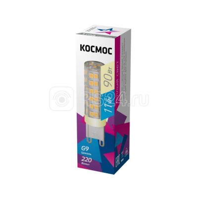 Лампа светодиодная LED 11Вт 220В G9 3000К КОСМОС LksmLED11WG9C3000pc