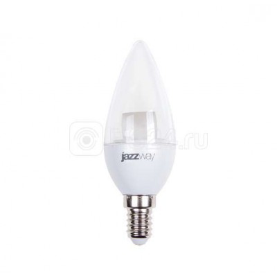 Лампа светодиодная PLED-SP CLEAR C37 CL 7Вт свеча 4000К белый E14 540лм 230В JazzWay 4897062853127