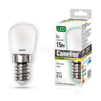 Лампа светодиодная LED2-T26/830/E14 2Вт 220В Camelion 13153