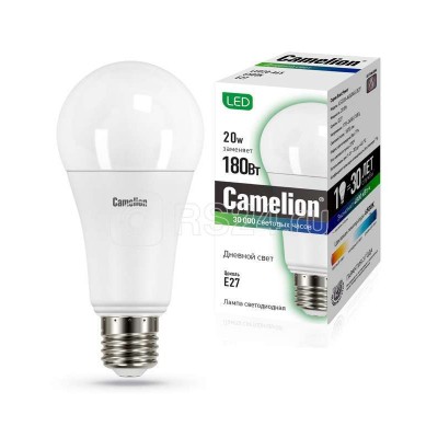 Лампа светодиодная LED20-A65/865/E27 20Вт 220В Camelion 13166