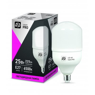 Лампа светодиодная LED-HP-PRO 25Вт 230В  E27 6500К 2250Лм ASD